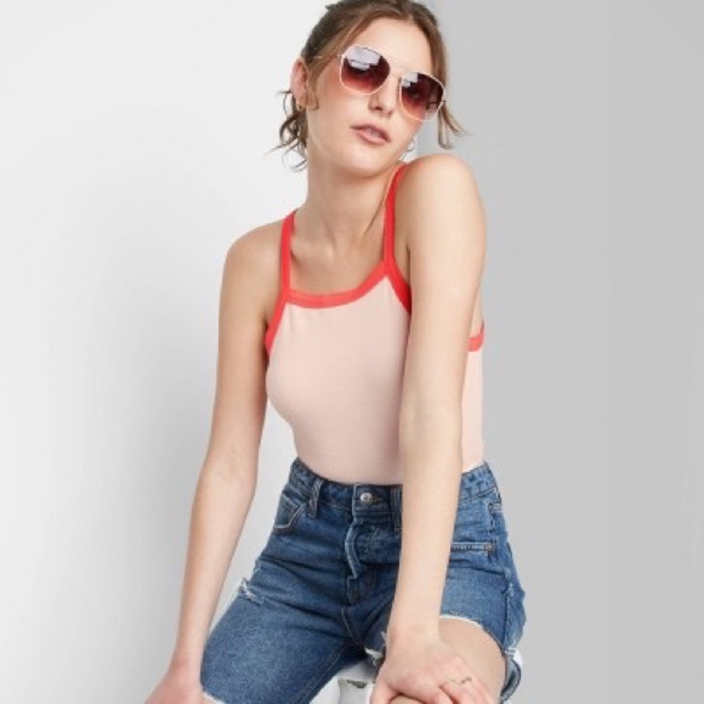 Women's Square Neck Tank Top - Wild Fable™ Blush Peach XXL
Qty: 1